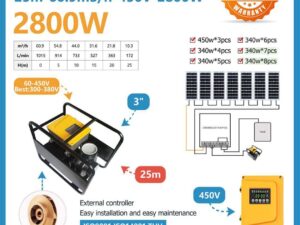 SumKing SHF6A Solar Surface Pump – 2800 W, 3″ Centrifugal, Up to 60.9 m³/h
