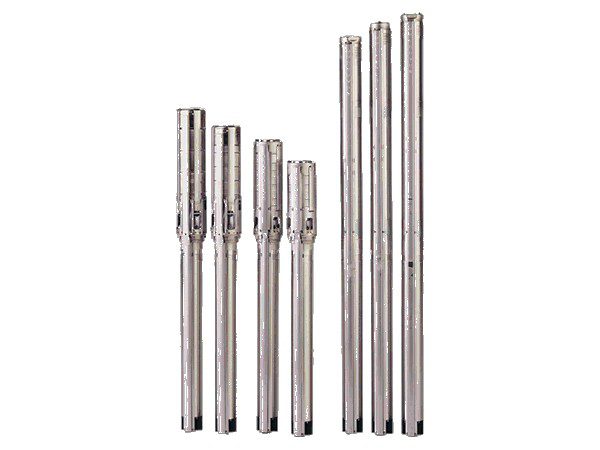 SQF 2.5-2 N solar-powered submersible pump with built-in inverter, stainless steel body.