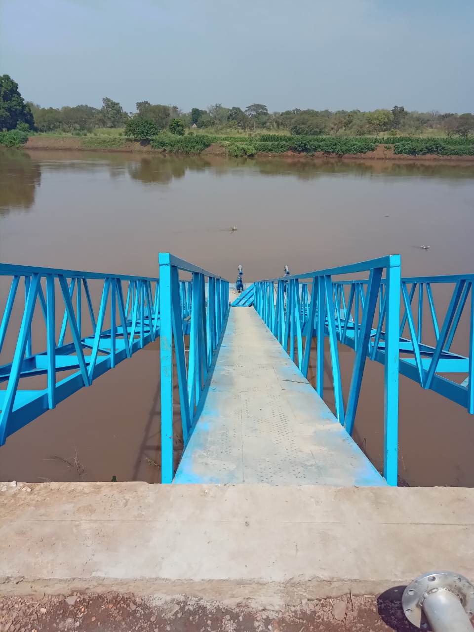 Gambella river floating structure solar water pump irrigation project